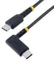 R2CCR-15C-USB-CABLE: USB Cable, 6in/15cm USB C Charging Cable Right Angle, Heavy Duty Fast Charge Cable 60W PD