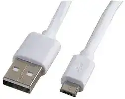 PSG91567: USB Cable, Type A Plug to Micro Type B Plug, 0.5 m, 19.7 ", USB 2.0, White