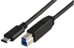 PSG91218: USB Cable, Type B Plug to Type C Plug, 1 m, 3.28 ft, USB 3.1, Black