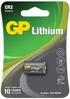 GPPCL0CR2034: Battery, 3 V, CR2, Lithium Manganese Dioxide, 750 mAh, Raised Positive and Flat Negative, 1
