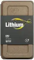 GPPCL0CR2037: Battery, 3 V, CR2, Lithium Manganese Dioxide, 750 mAh, Raised Positive and Flat Negative, 10
