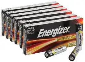 638499: Battery, Industrial, Pack of 120, 1.5 V, AAA, Alkaline, 1.2 Ah, Raised Positive and Flat Negative