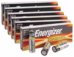638469: Battery, Industrial, 6+6 Packs of 10, 1.5 V, AA, Alkaline, 2.7 Ah