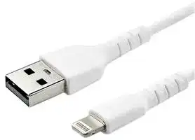 RUSBLTMM1M: USB Cable,, 1m USB to Lightning Cable, White, Apple MFi Certified, Aramid Fiber