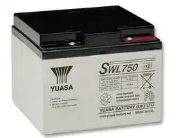 SWL750: Rechargeable Battery, Single Cell, 12 V, Lead Acid, 25 Ah, Bolt, 1