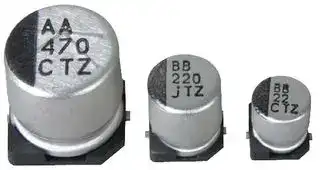 50TZV100M8X10.5: ALUMINUM ELECTROLYTIC CAPACITOR, 100UF, 50V, 20%, SMD, FULL REEL