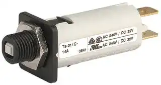 T9-311C-10: CIRCUIT BREAKER, THERMAL, 1P, 240V, 10A