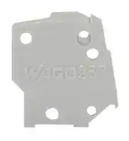 257-100: TERMINAL BLOCK END PLATE, GRY, 1MM THK