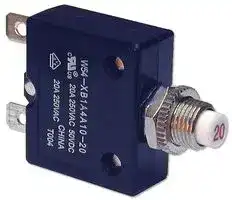 W54-XB1A4A10-30: Thermal Circuit Breaker, W54 Series, 30 A, 1 Pole, 250 V, Panel