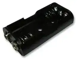 A-307/IT 03.0120: 2x AA Battery Holder Black 5 Pack Coil Spring Contact - Side-by-Side