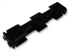 03.0060: 4x AA Battery Holder Black 5 Pack Coil Spring Contact - Long/Side-by-Side
