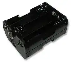 A-304/IT 03.0080: 6x AA Battery Holder Black 5 Pack Coil Spring Contact - Side-by-Side/Opposite