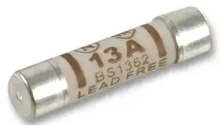 13AFUSE10: Fuse, Cartridge, Fast Acting, 13 A, 240 V, 6.3mm x 25.4mm, 1/4