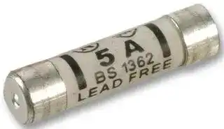 5AFUSE10: Fuse, Cartridge, Fast Acting, 5 A, 240 V, 6.3mm x 25.4mm, 1/4