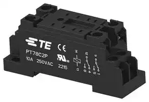 2071566-3: RELAY SOCKET, 8 PIN, 10A, 250V, DIN RAIL