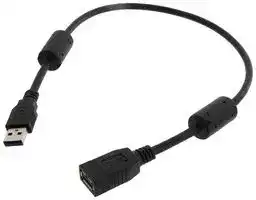 U3A00086-05M: USB CABLE, 3.0 A PLUG-A RCPT, BLK, 19.7"