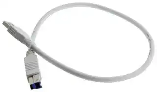 U3A00060-05M: USB CABLE, 3.0 A PLUG-B PLUG, WHT, 19.7"