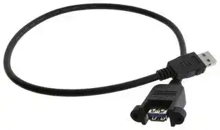 U3A00100-05M.: USB CABLE, 3.0 A PLUG-A RCPT, BLK, 19.7"