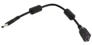 U3A00086-03M: USB CABLE, 3.0 A PLUG-A RCPT, BLK, 11.8"