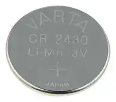 6430101501: Battery, Coin Cell, Single Cell, 3 V, 2430, Lithium Manganese Dioxide, 280 mAh, Pressure Contact, 1
