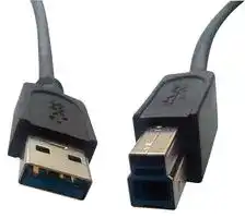 2585A-1: USB Cable, Type A Plug to Type B Plug, 1 m, 3.28 ft, USB 3.0, Black