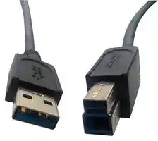 2585A-2: USB Cable, Type A Plug to Type B Plug, 2 m, 6.6 ft, USB 3.0, Black