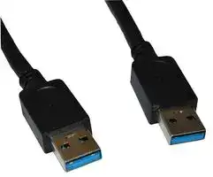 2560A-2: USB Cable, Type A Plug to Type A Plug, 2 m, 6.6 ft, USB 3.0, Black