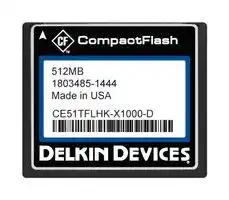 CE51TFLHK-X1000-D: Flash Memory Card, SLC, Compact Flash Card, Type I, 512 MB, C400 Series