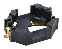 PB-621SR13-TF: Battery Holder, PB Series, 621 Type, 6.8mm x 2.1mm, Gold Plated Contacts, Black Housing