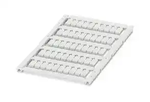 0830754: Terminal Block Marker, White, Marker Sheet, ENTRELEC Terminal Blocks, Blank (Legend), 6 mm