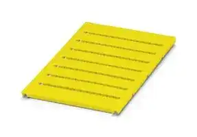 0818289: Terminal Block Marker, Yellow, Marker Sheet, Terminal Blocks, Blank (Legend), 5.2 mm, UC-TM