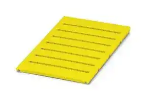 0818331: Terminal Block Marker, Yellow, Marker Sheet, Terminal Blocks, Blank (Legend), 6.2 mm, UC-TM
