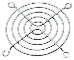 MC32807: Fan Finger Guard, Steel - Wire Form, 70mm Axial Fans, 61.5 mm, Bright Nickel Chrome