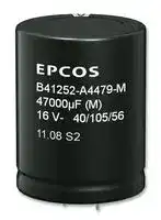 B41252A0827M000: Electrolytic Capacitor, Snap-in, 820 µF, 80 V, ± 20%, Snap-In, 2000 hours @ 105°C