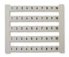 0523060001: Terminal Block Marker, 1 to 10 Legend, 5 mm Pitch