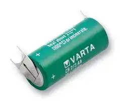 6237201301: Battery, 3 V, 2/3AA, Lithium Manganese Dioxide, 1.35 Ah, PCB Pins, 1