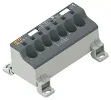 1SNL407610R0000: Panel Mount Barrier Terminal Block, 76 A, 1 kV, 1 Pole, 7, Push In, 4 AWG