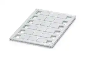 0829637: Terminal Block Marker, White, Marker Sheet, Terminal Blocks, Blank (Legend), 16 mm, UCT-TM