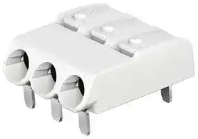 2060-1453/998-404: Wire-To-Board Terminal Block, White, 4 mm, 3 Ways, 24 AWG, 18 AWG, 0.75 mm², Push In
