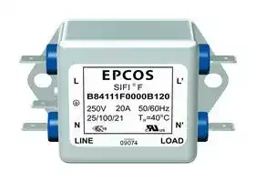 B84111F0000B116: Power Line Filter, General Purpose, 250 VAC, 16 A, Single Phase, 1 Stage, Chassis Mount