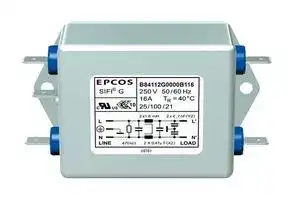 B84112G0000B030: Power Line Filter, General Purpose, 250 VAC, 3 A, Single Phase, 1 Stage, Chassis Mount