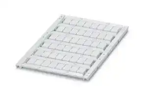 0828738: Terminal Block Marker, White, Marker Sheet, Terminal Blocks, Blank (Legend), 7.62 mm, UCT-TM