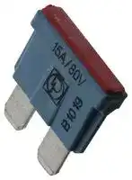166.7000.5152: Fuse, Automotive, Time Delay, 15 A, 80 V, 19mm x 5mm x 13.2mm, FKS ATO Series