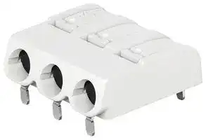 2061-1603/998-404: Wire-To-Board Terminal Block, White, 6 mm, 3 Ways, 20 AWG, 16 AWG, 1.5 mm², Push In