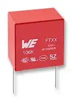 890334028008: Safety Capacitor, Metallized PP, Radial Box - 2 Pin, 6.8 µF, ± 10%, X2, Through Hole