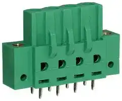 CTBP97VJ/4FL: Terminal Block, Flanged, Socket, 5.08 mm, 4 Ways, Through Hole Vertical