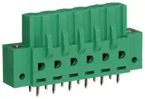 CTBP97VJ/6FL: Terminal Block, Flanged, Socket, 5.08 mm, 6 Ways, Through Hole Vertical