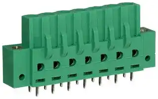 CTBP97VJ/7FL: Terminal Block, Flanged, Socket, 5.08 mm, 7 Ways, Through Hole Vertical