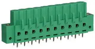 CTBP97VJ/10FL: Terminal Block, Flanged, Socket, 5.08 mm, 10 Ways, Through Hole Vertical