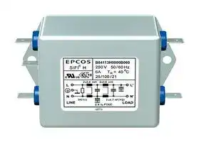 B84113H0000B030: Power Line Filter, General Purpose, 250 VAC, 3 A, Single Phase, 2 Stage, Chassis Mount